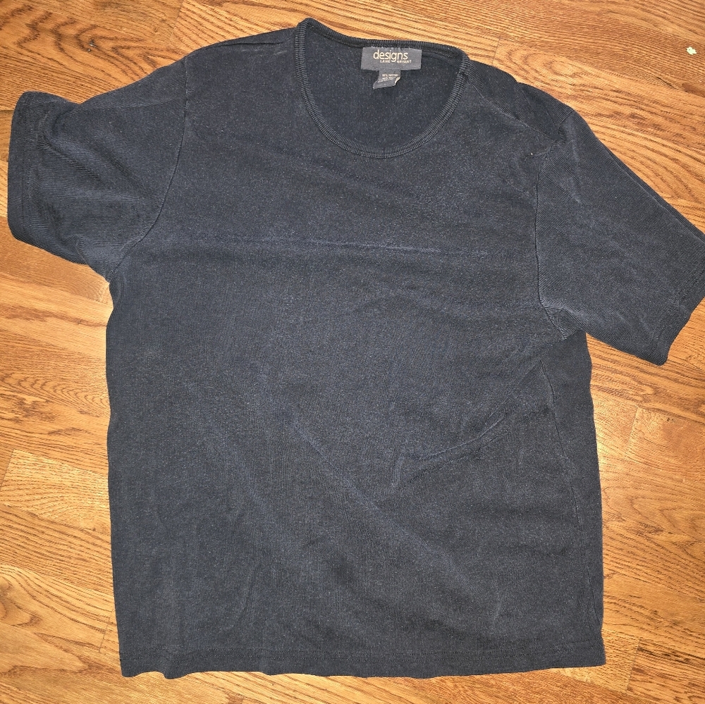 Lane Bryant Black Crew Neck T-Shirt